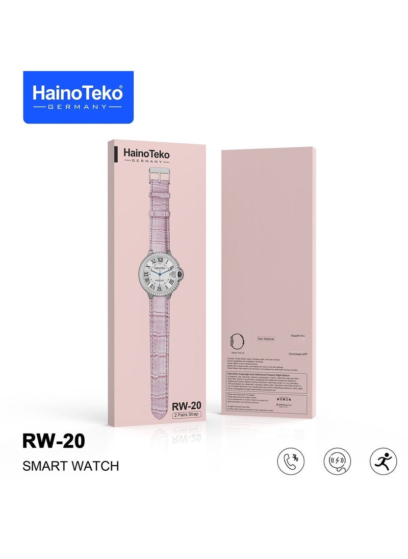 Haino Teko - Haino Teko Germany RW 20 Dimond edition classic Round smartwatch with Two set strap for women's and Girls - Image 1