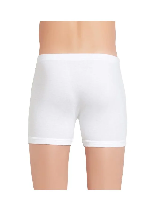 Jockey WHITE 8008 Men Super Combed Cotton Rib Solid Boxer Brief with Ultra soft Concealed Waistband Pack of 2 for Men | Best Price UAE