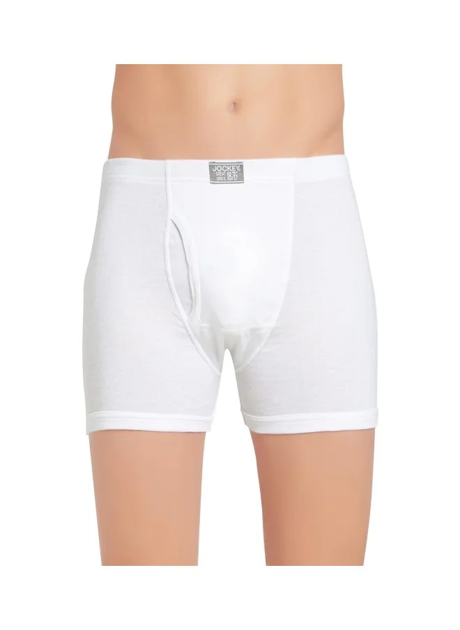 جوكي Jockey 8008 Men Super Combed Cotton Rib Solid Boxer Brief with Ultra soft Concealed Waistband Pack of 2