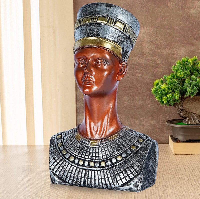 zart New Egyptian Queen Sculpture Nefertiti Bust Figurine Ancient Egyptian Statue Desktop Ornament for Crafts Home Decor - Image 1