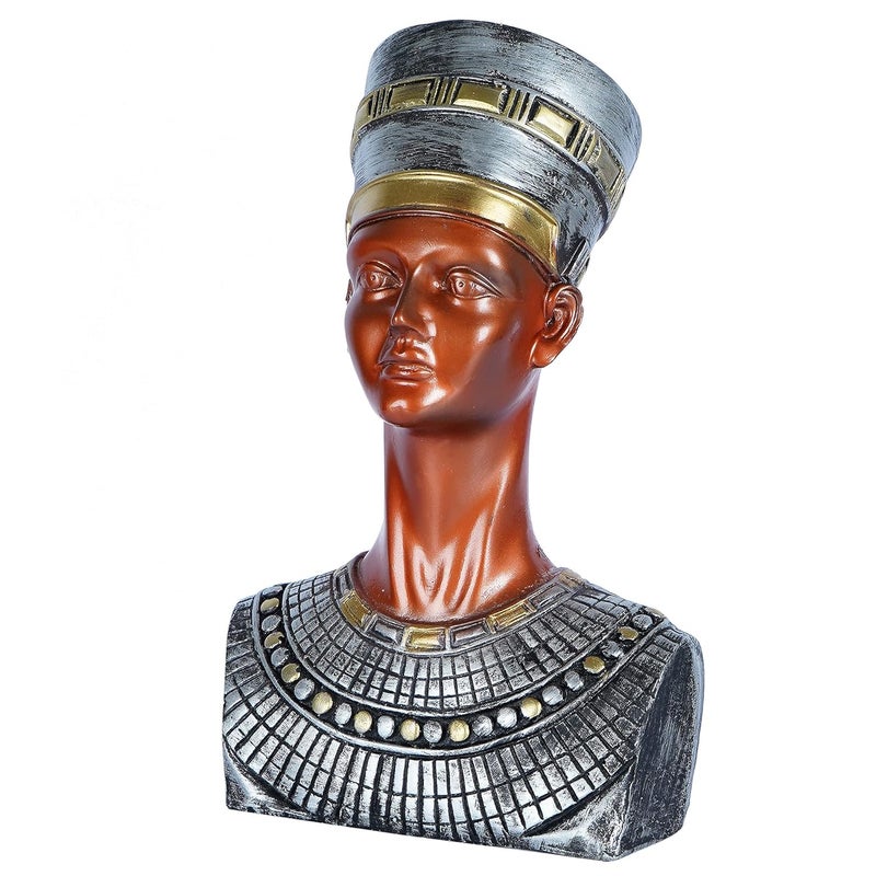 zart New Egyptian Queen Sculpture Nefertiti Bust Figurine Ancient Egyptian Statue Desktop Ornament for Crafts Home Decor - Image 5