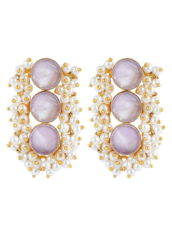 ISHIN Gold-Toned Classic Studs Earrings