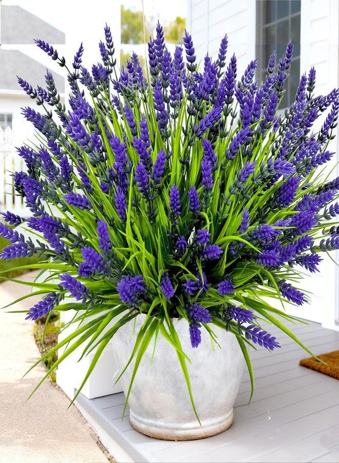 TSTWETO Artificial Plants Outdoor, 22 Pcs Fake Flowers UV Resistant Outdoor Artificial Lavender Flowers, Plastic Faux Plants for Porch Garden Planter Yard Window Box - Image 2