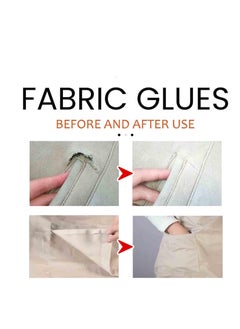 KASTWAVE Transparent Fabric Glue, Permanent Clear Washable Clothing Glue for All Fabrics, Fabric Fusion Glue, No Sew Solution, Clothes, Cotton, Flannel, Leather, Polyester, Doll Repair  - Image 3