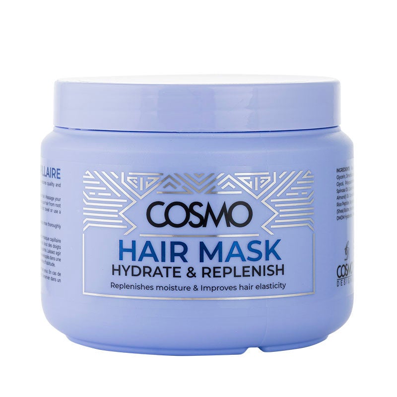 COSMO Hydrate and Replenish Hair Mask 500ml | Replenishes Moisture | Improve Hair Elasticity | Restore Hair Quality | for Unisex - Image 1