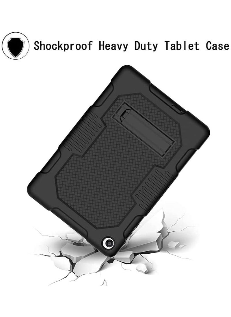 erorex MatePad T10 T10s 2020 9.7 10.1 Case with Screen Protector Fegishilly Case Armor Shockproof Rugged Drop Protection Case Black  - Image 2