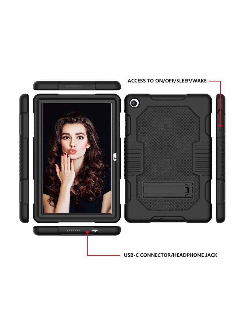 erorex MatePad T10 T10s 2020 9.7 10.1 Case with Screen Protector Fegishilly Case Armor Shockproof Rugged Drop Protection Case Black  - Image 4