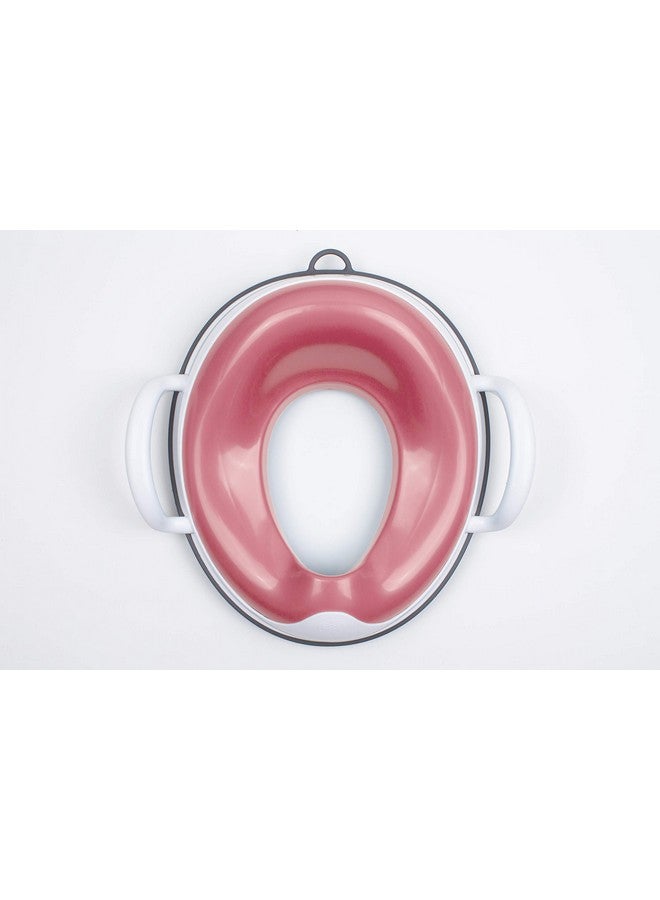 Prince Lionheart Tinkle Toilet Training Seat for Boys and Girls with Sturdy Handle and Built-in Splash Guard - Coral - Image 1