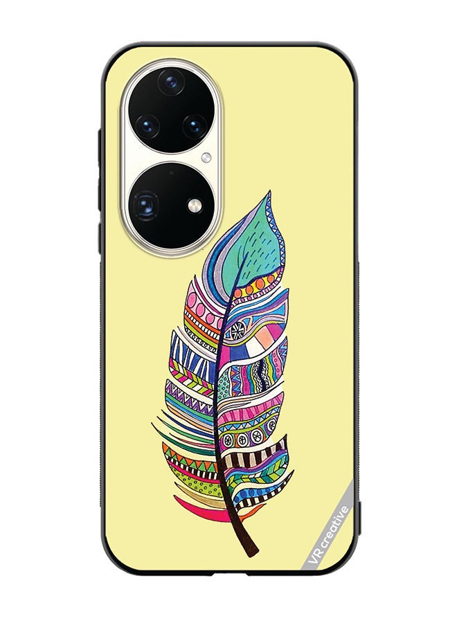 VR CREATIVE Protective Case Cover For Huawei P50 Pro Feather Design Multicolour - Image 1