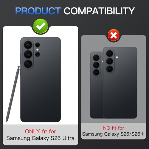 Suoman for Samsung Galaxy S26 Ultra Camera Lens Protector, [All-in-one Frosted] [Strong-Adhesion] 9H Hardness Tempered Glass Film, Does not Affect Night Shots -Black - Image 2