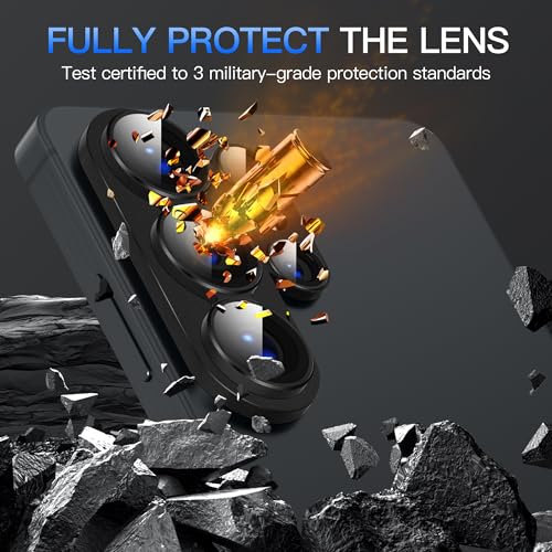 Suoman for Samsung Galaxy S26 Ultra Camera Lens Protector, [All-in-one Frosted] [Strong-Adhesion] 9H Hardness Tempered Glass Film, Does not Affect Night Shots -Black - Image 4