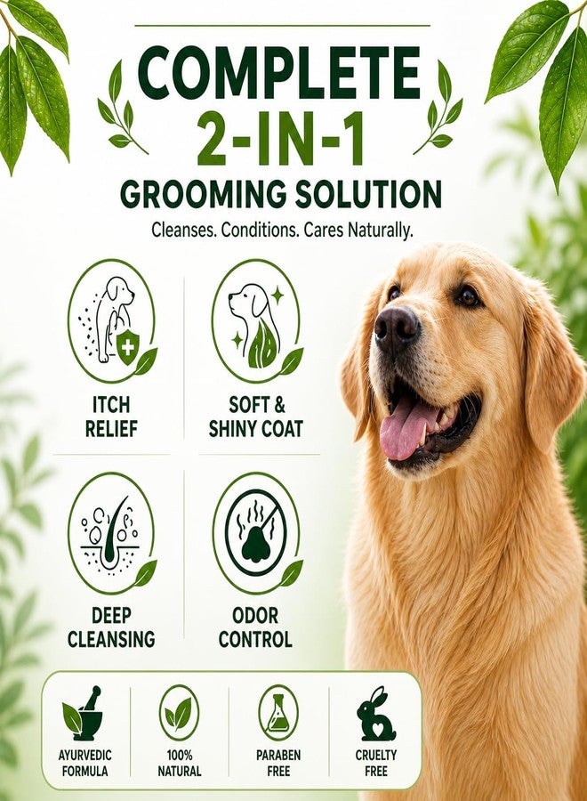 PET ESSENTIALS Itch Relief & Soft Fur 2-in-1 Dog Shampoo & Conditioner | Oatmeal, Chamomile & Silk Protein | Anti-Itching, Anti-Fungal, Antibacterial & Antiseptic Formula for All Dog Breeds (200 ML) - Image 3