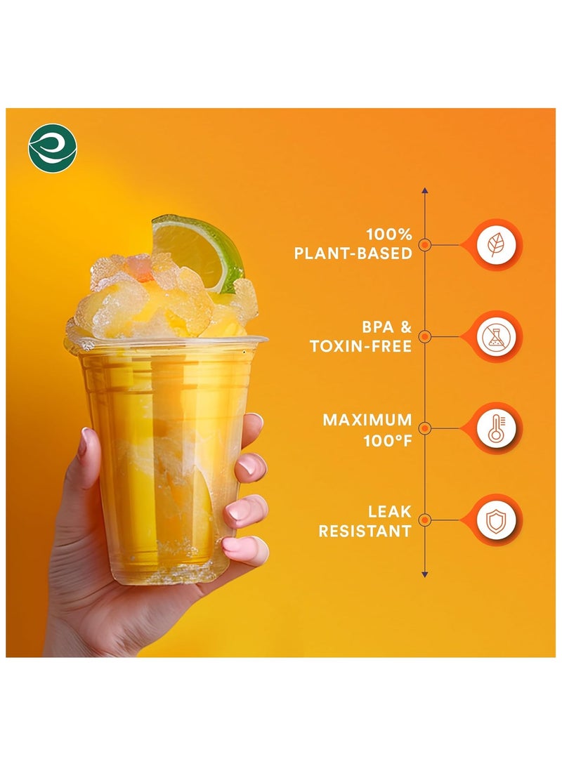 ECO SOUL Compostable PLA Cold Cups, 16oz 475 ml, 10 Pc - Image 2