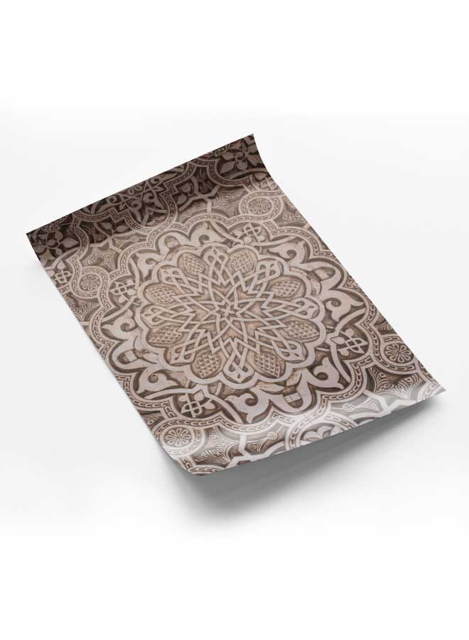 لوحة بوستر ديكور لوحة بدون فريم مع أربع قطع منفصلة من اللاصق ذو الوجهين تصميم نمط إسلامي غرفة النوم غرفة المعيشة وديكور المكتب - Image 1