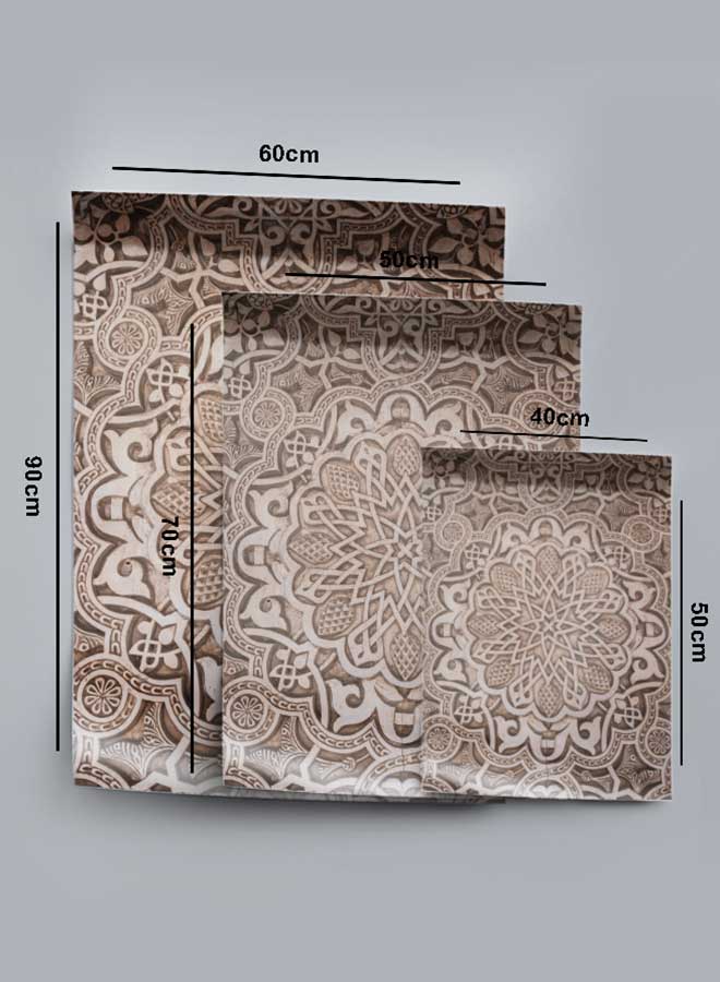 لوحة بوستر ديكور لوحة بدون فريم مع أربع قطع منفصلة من اللاصق ذو الوجهين تصميم نمط إسلامي غرفة النوم غرفة المعيشة وديكور المكتب - Image 4