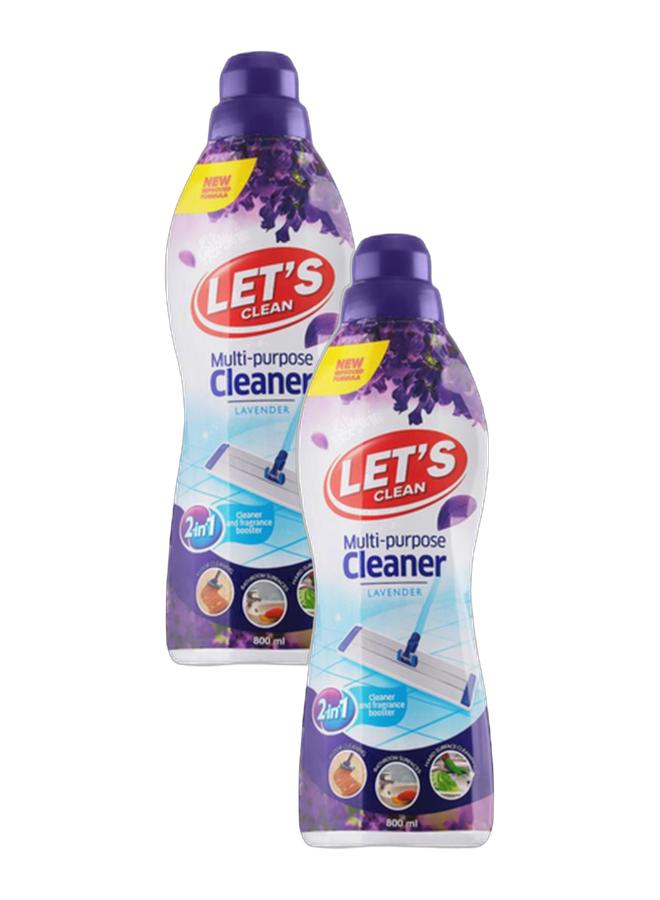 LET'S CLEAN Multi-Purpose Cleaner Lavender 800ml, Pack of 2 - Image 1