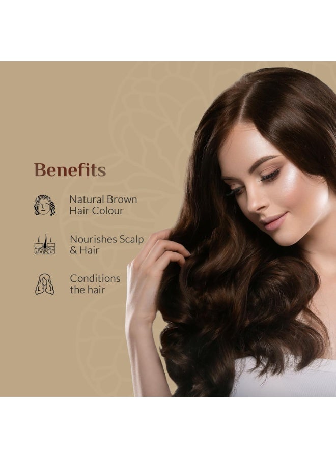 Ashpveda Natural Brown Hair Color Powder Ammonia & PPD Free Long Lasting Hair Color for Grey Coverage, Stronger Scalp, Silkier and Shining Hair Colour For Women and Men (Brown, 50 gm) - Image 4