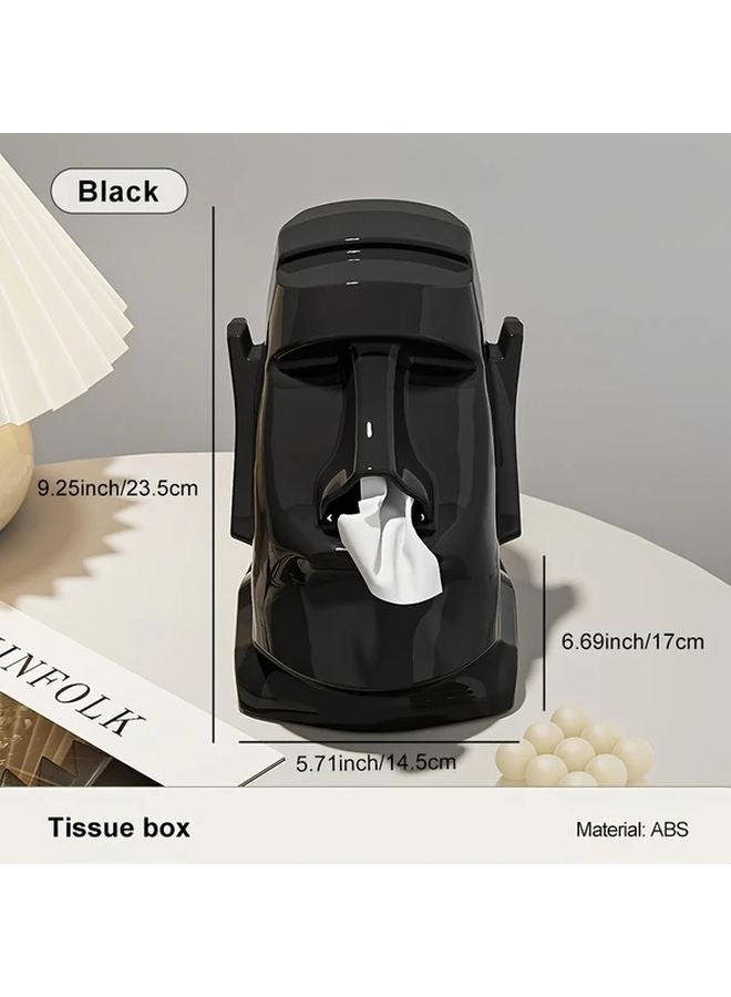 Black Desktop Storage Box Organizer For Glasses Earphones Office Desk Tissue Holder - Image 1