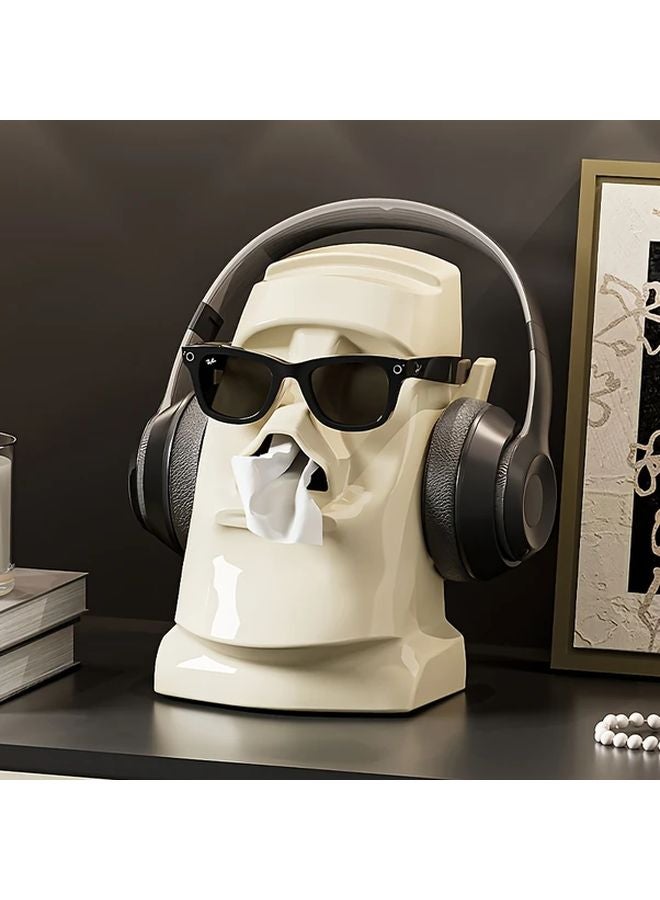 Black Desktop Storage Box Organizer For Glasses Earphones Office Desk Tissue Holder - Image 5