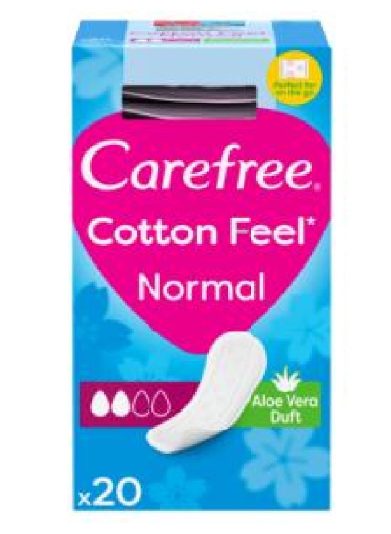 Carefree Cotton Feel Normal Aloe Vera Scent Pantyliners 20s