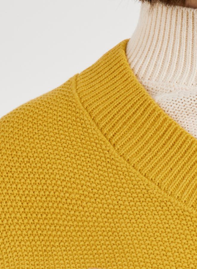 ستايلي سويتر محبوك بقصة بوكسي وتفاصيل بارزة الملمس - Image 3