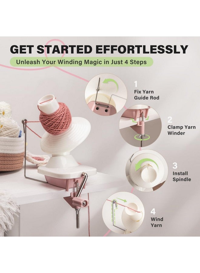 INMAKER Yarn Winder, Ball Winder for Crocheting & Knitting, Quick Install Portable Yarn Spinner, Essential Tool for Crafting Enthusiasts - Image 2