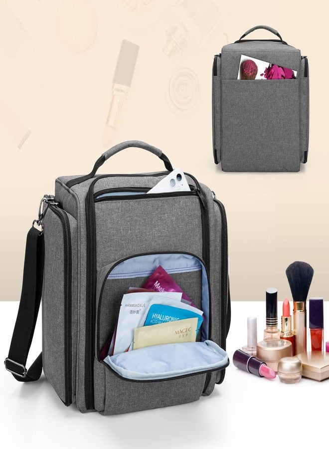 BAFASO Makeup Bag Cosmetic Bag with 4 Inner Removable Pouches, Multifunctional Travel Makeup Case (Patent Pending), Gray - Image 5