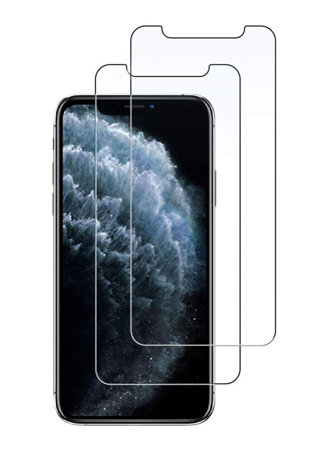 نيبمينينت مجموعة لواصق حماية للشاشة جلاس تي آر إي زي فيت من الزجاج المقوى صديقة لأغطية الحماية لهاتف آيفون 11 برو ماكس وآيفون XS قطعتين شفاف - Image 1