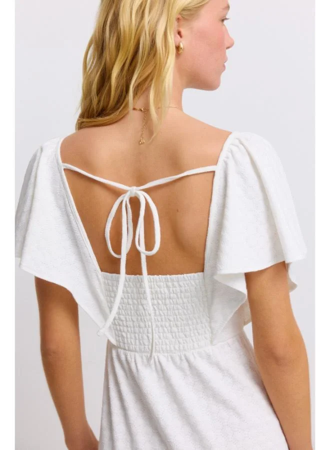Springfield  Midi dress with ruffle straps for Women | Best Price UAE