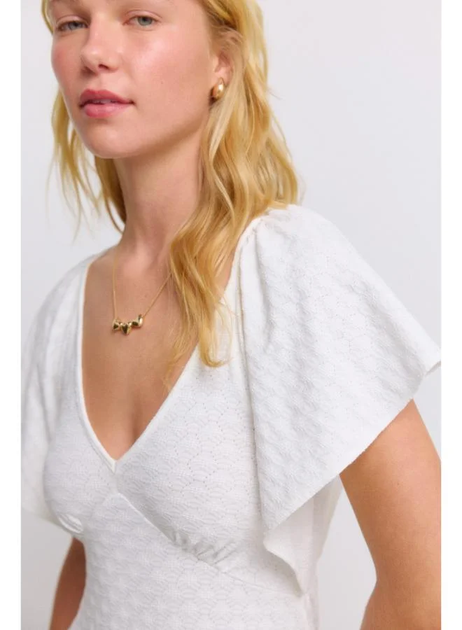 Springfield  Midi dress with ruffle straps for Women | Best Price UAE