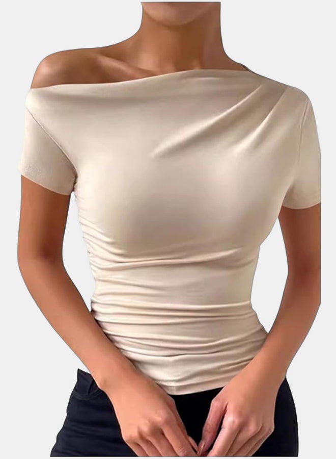 LAVEX Women Casual Off Shoulder Short Sleeves Top - Image 3
