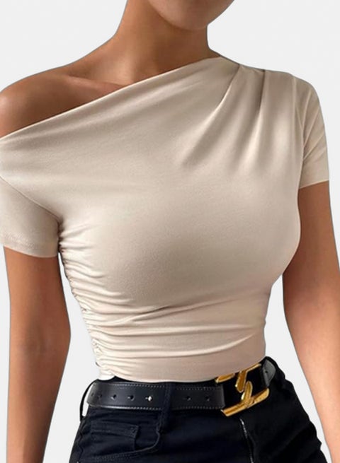 Women Casual Off Shoulder Short Sleeves Top