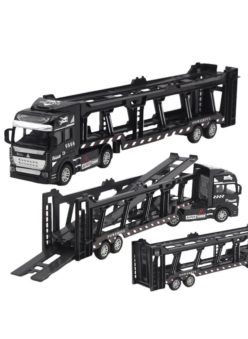 General 1 Pcs Alloy Transporter Model Pull Back Toy Truck Black  - Image 1