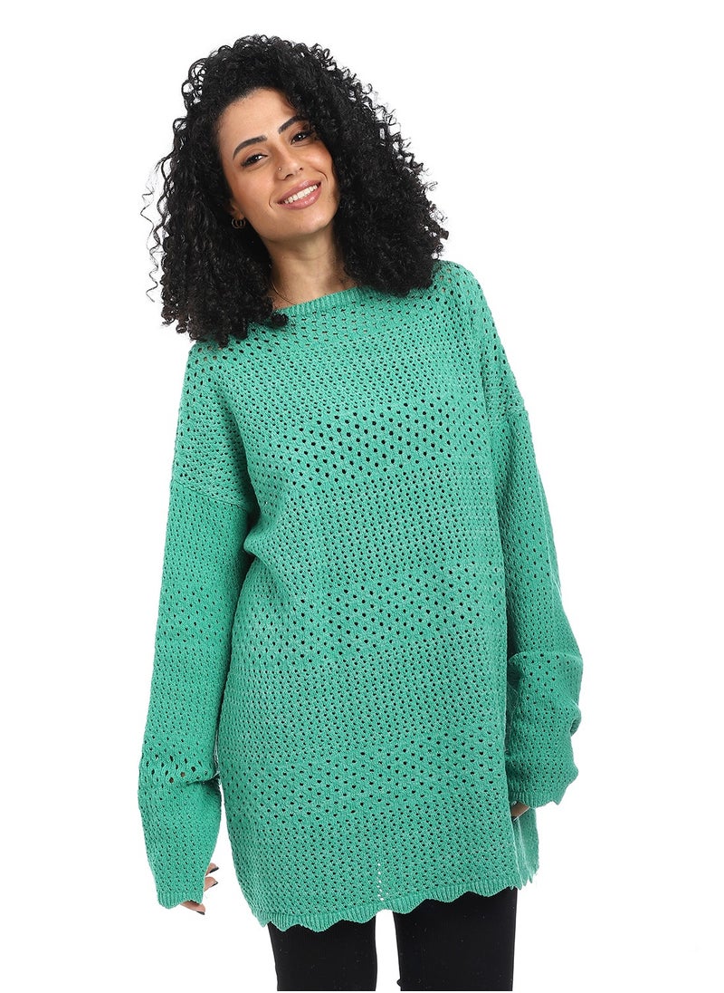 Caesar Women Wool Long Pullover Round Neck  - Image 1