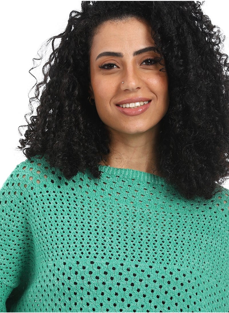 Caesar Women Wool Long Pullover Round Neck  - Image 3