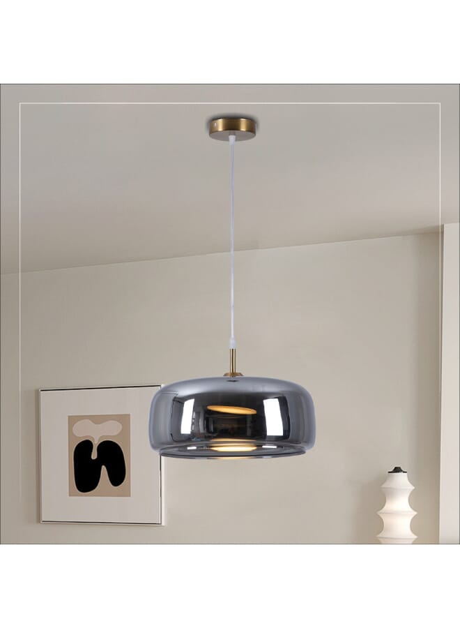Modern Glass LED Chandelier Light 7254 with 3 Lighting Levels, 150cm Adjustable Length, and 24W Power – Stylish Ceiling Light for Living Room, Bedroom, and Dining Room - Image 1
