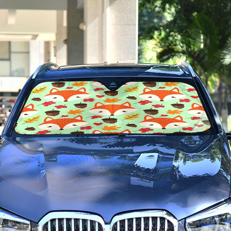 Cute Fox Car Windshield Sun Shade Foldable Sun Visor Automotive Sunshades for Car Truck SUV Blocks UV Rays Keep Your Vehicle Cool - Image 4
