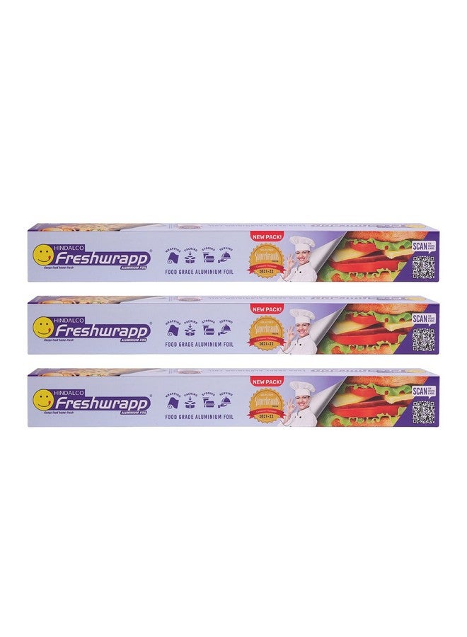 Freshwrapp Hindalco Freshwrapp Aluminium Foil 33 Grams + 17 Grams, 11microns (Pack of 3) | Food Packing , Wrapping, Storing and Serving - Image 1