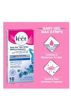 Veet Hair Removal Easy-Gel Wax For Sensitive Skin 36 Strips  - Image 2