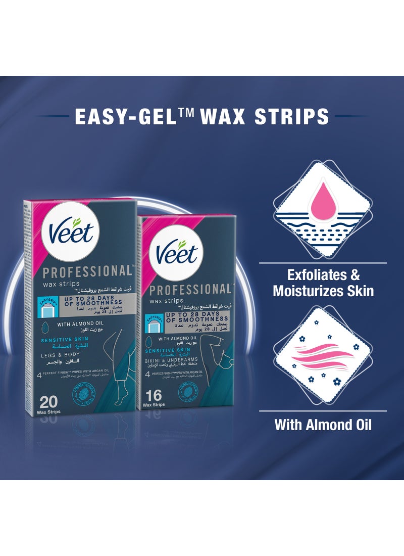 Veet Hair Removal Easy-Gel Wax For Sensitive Skin 36 Strips - Image 2