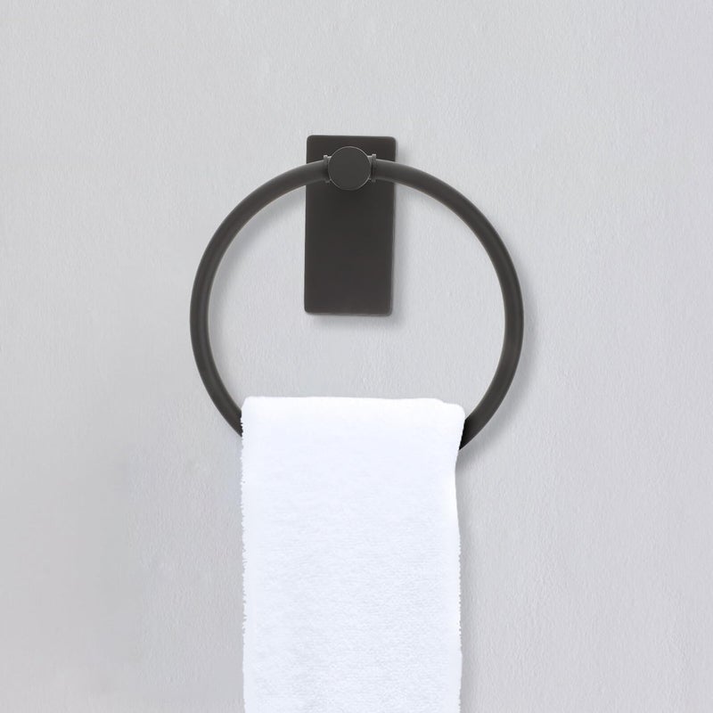 Stainless Steel Towel Ring Wall Mounted No Drill Holder For Bathroom Kitchen - Image 3