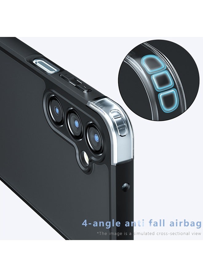 Case for Samsung Galaxy A16 5G, Frosted Translucent Back Protective Slim Phone Cover, Anti-Fingerprints, Anti-Fall Drop Protection, Shockproof Case for Samsung Galaxy A16 5G (Black) - Image 3