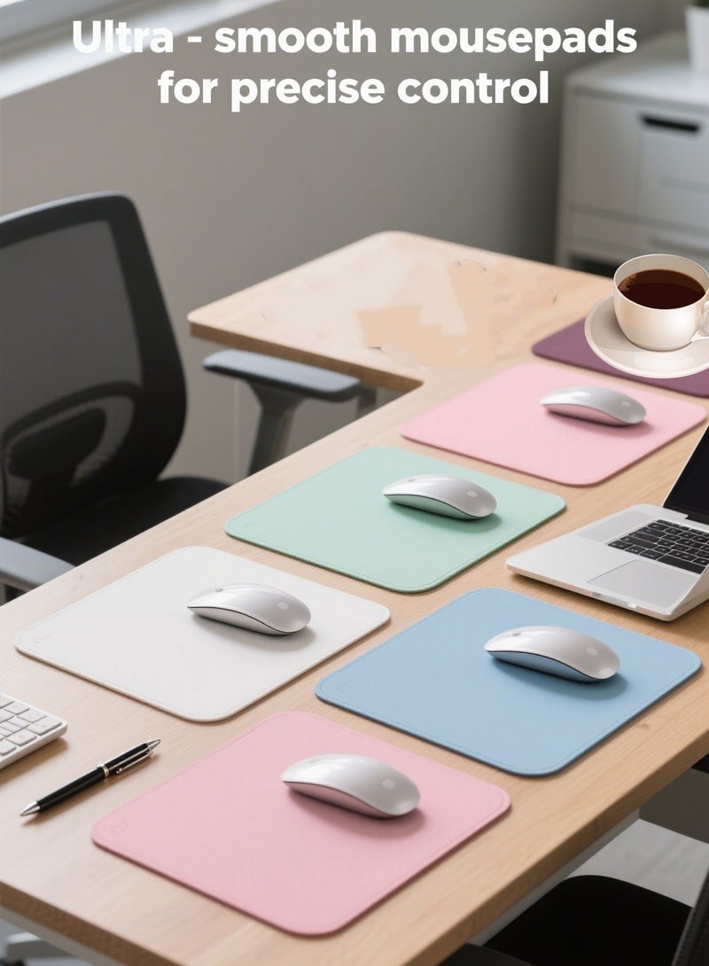 5-Pack Mouse Mats, 31x20x2.5mm, Green/White/ Light Pink/Dark Pink/Blue, Waterproof, Thickened, Non-Slip – for Home/Office/Laptop Use - Image 2