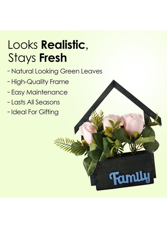 هومستيك نبات اصطناعي | نباتات لديكور المكاتب | وعاء زهور صناعية للديكور | زهور صناعية للديكور | نباتات ذات مظهر طبيعي | 7 وردة برأس | متعدد الألوان - Image 3