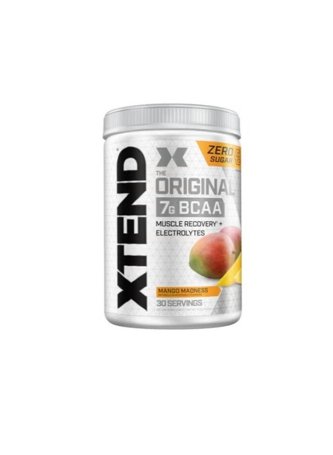 XTEND إكستند الأصلي 7G BCAA لاستعادة العضلات + إلكتروليتات، نكهة مانجو جنون - 30 حصة - Image 1