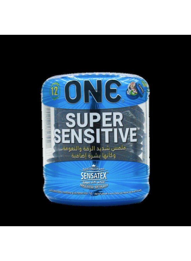 One Condoms Super Sensitive | Meet The Smooth, Soft Pleasure With 50% More Lubricant | 12 Count - Image 1