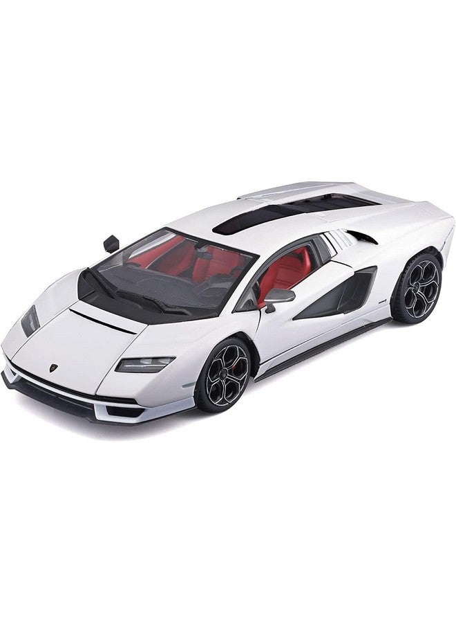 Bburago - 1/24 Scale Model Compatible with Lamborghini Countach LPI 800-4 Sports Car Model 2021 (White) - Image 1