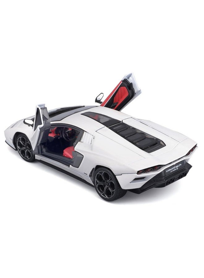 Bburago - 1/24 Scale Model Compatible with Lamborghini Countach LPI 800-4 Sports Car Model 2021 (White) - Image 3