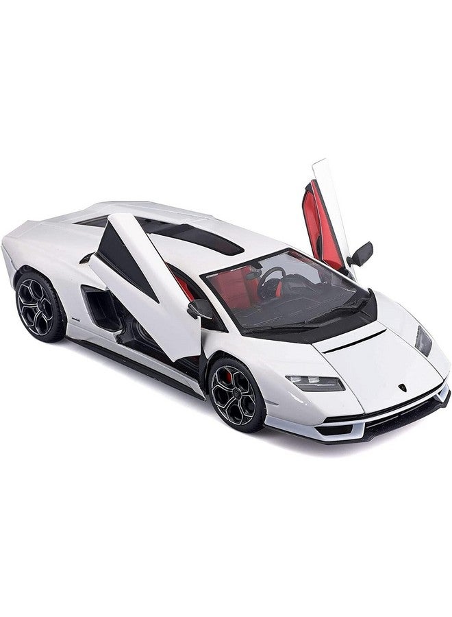 Bburago - 1/24 Scale Model Compatible with Lamborghini Countach LPI 800-4 Sports Car Model 2021 (White) - Image 2