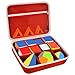 Grapsa Speed Cube Storage Case Compatible with Rubiks Cube for GAN Magic Puzzle Cubes Carrying Bag Holder with Mesh Pocke for Brain Teaser Fidget ToyCube StandTutorial Box Only Red - Image 3
